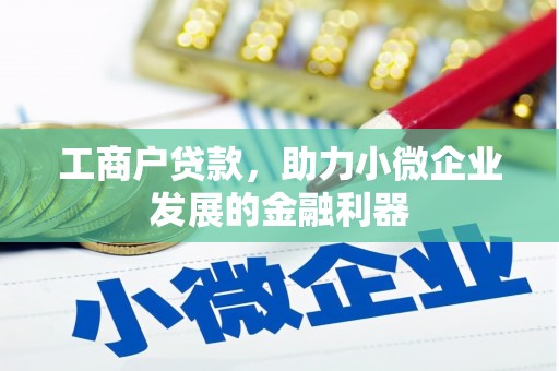 崇州工商户贷款，助力小微企业发展的金融利器