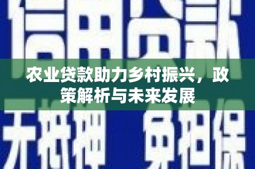 崇州农业贷款助力乡村振兴，政策解析与未来发展