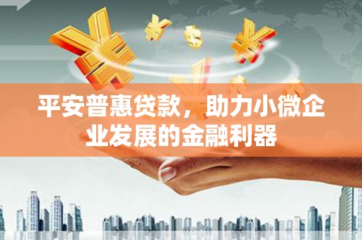崇州平安普惠贷款，助力小微企业发展的金融利器