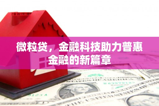 崇州微粒贷，金融科技助力普惠金融的新篇章