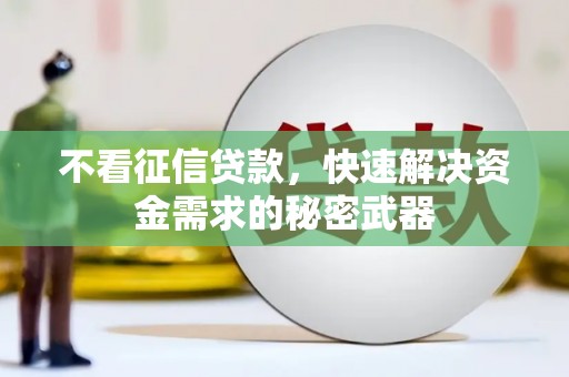 崇州不看征信贷款，快速解决资金需求的秘密武器