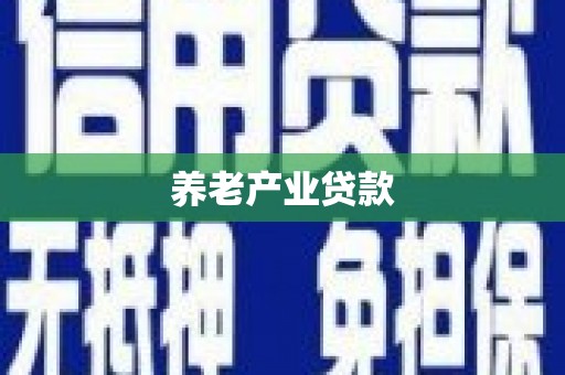 崇州养老产业贷款