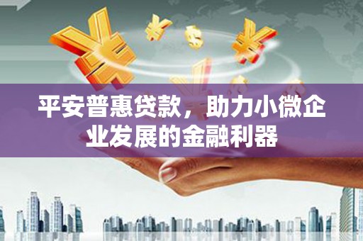 崇州平安普惠贷款，助力小微企业发展的金融利器