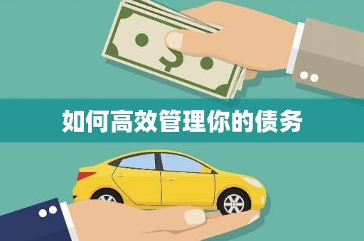 崇州如何高效管理你的债务