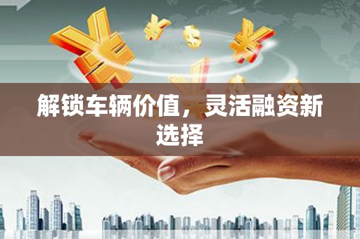崇州解锁车辆价值，灵活融资新选择